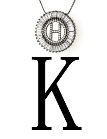 Fashion Black Letter K Shape Decorated Necklace