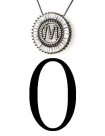 Fashion Black Letter O Shape Decorated Necklace