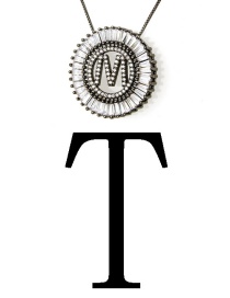 Fashion Black Letter T Shape Decorated Necklace