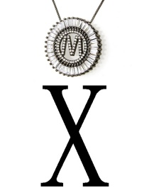 Fashion Black Letter X Shape Decorated Necklace