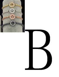 Fashion Silver Color Letter B Shape Decorated Bracelet