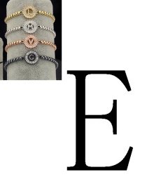 Fashion Silver Color Letter E Shape Decorated Bracelet