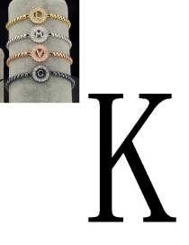 Fashion Silver Color Letter K Shape Decorated Bracelet