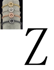 Fashion Black Letter Z Shape Decorated Bracelet