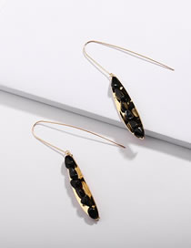Fashion Black U Shape Design Earrings