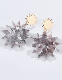 Fashion Gray Star Shape Decorated Earrings