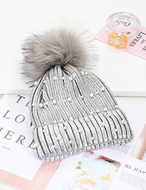 Fashion Silver Color Full Pearl Decorated Hat