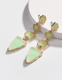 Fashion Green Geometric Shape Decorated Earrings