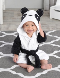 Fashion Black+white Panda Shape Decorated Pajamas