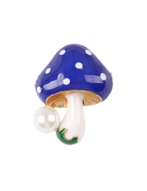 Fashion Blue Mushroom Shape Design Brooch