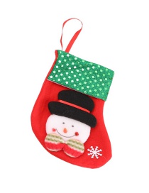 Fashion Red Snowman Pattern Decorated Sock