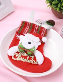 Fashion Red Santa Claus Pattern Decorated Sock