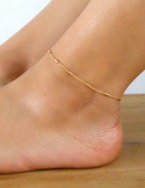 Fashion Gold Color Pure Color Decorated Anklet