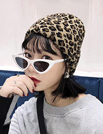 Fashion Khaki Leopard Pattern Decorated Hat