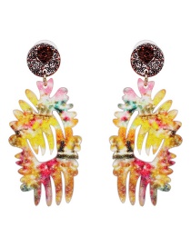 Fashion Multi-color Crab Shape Decorated Earrings