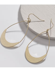 Fashion Gold Color Pure Color Decoated Earrings