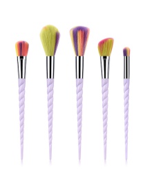 Fashion Multi-color Color-matching Decorated Makeup Brush(5pcs)