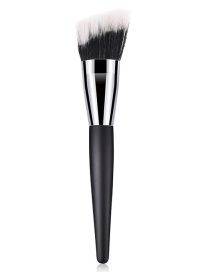 Fashion Black Flat Shape Decorated Makeup Brush