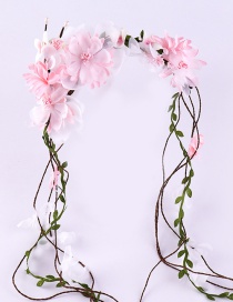 Fashion Pink Flower Shape Decorated Hair Accessories