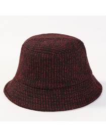 Fashion Claret Red Stripe Pattern Design Simple Hat