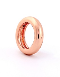 Elegant Pink Pure Color Design Round Shape Ring