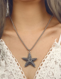Fashion Silver Color Starfish Shape Decorated Necklace