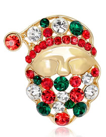 Fashion Multi-color Diamond Decorated Brooch
