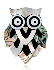 Fashion Multi-color Owl Shape Decorated Brooch