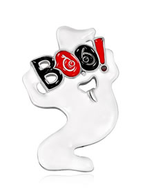 Fashion White Color Matching Decorated Brooch