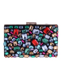 Fashion Multi-color Diamond Decorated Handbag
