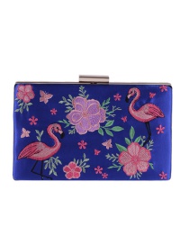 Fashion Blue Flamingo Pattern Decorated Handbag