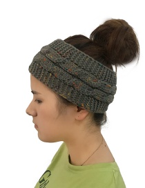 Fashion Gray Color Matching Decorated Hat