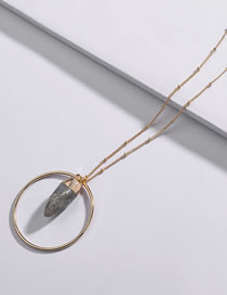 Fashion Gray Round Shape Decorated Necklace