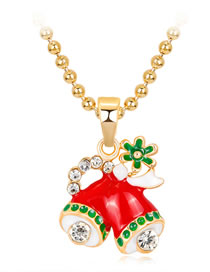 Fashion Red Bell Shape Decorated Necklace
