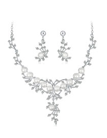 Fashion White Pearl Decorated Jewelry Set