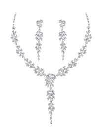 Fashion Silver Color Diamond Decorated Jewelry Set