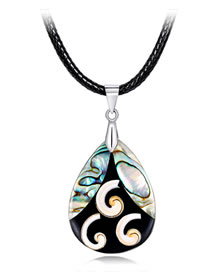 Fashion Multi-color Water Drop Shape Decorated Necklace