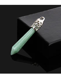 Fashion Green Bullet Shape Decorated Simple Pendant