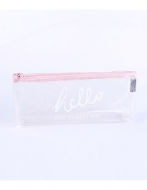 Fashion Pink Letter Pattern Decorated Pencil Case