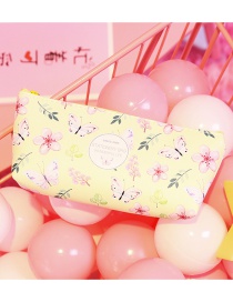 Fashion Yellow Butterfly Pattern Decorated Pencil Case