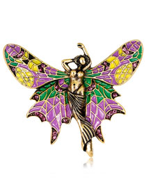 Fashion Multi-color Butterfly Shape Decorated Brooch