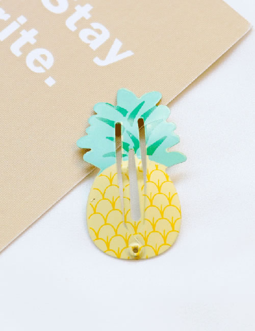 Elegant Yellow Pineapple Shape Design Hair Clip