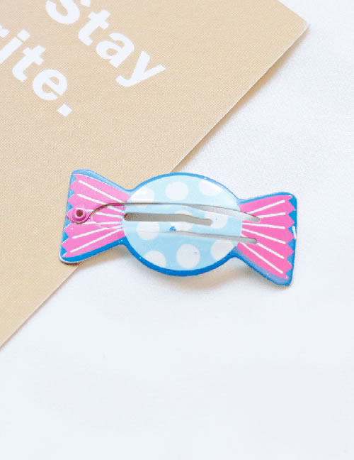 Elegant Pink+blue Candy Shape Design Hair Clip