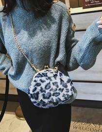 Fashion Blue Leopard Pattern Decorated Bag