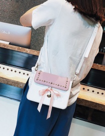 Fashion Pink Bowknot Shape Decorated Bag