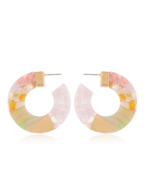 Fashion Beige Color-matching Decorated Earrings