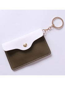 Fashion White+brown Color-matching Decorated Purse