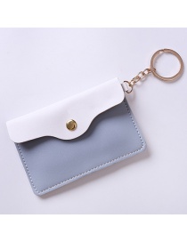 Fashion White+blue Color-matching Decorated Purse