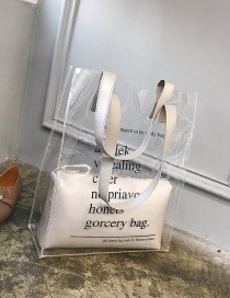 Fashion Silver Color Letter Pattern Decorated Shoulder Bag