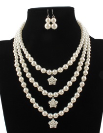 Fashion White Star Shape Decorated Jewelry Set